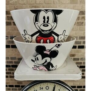 Zak! Designs Mickey Mouse & Minnie Mouse Soup Bowls Walt Disney World - BPA Free